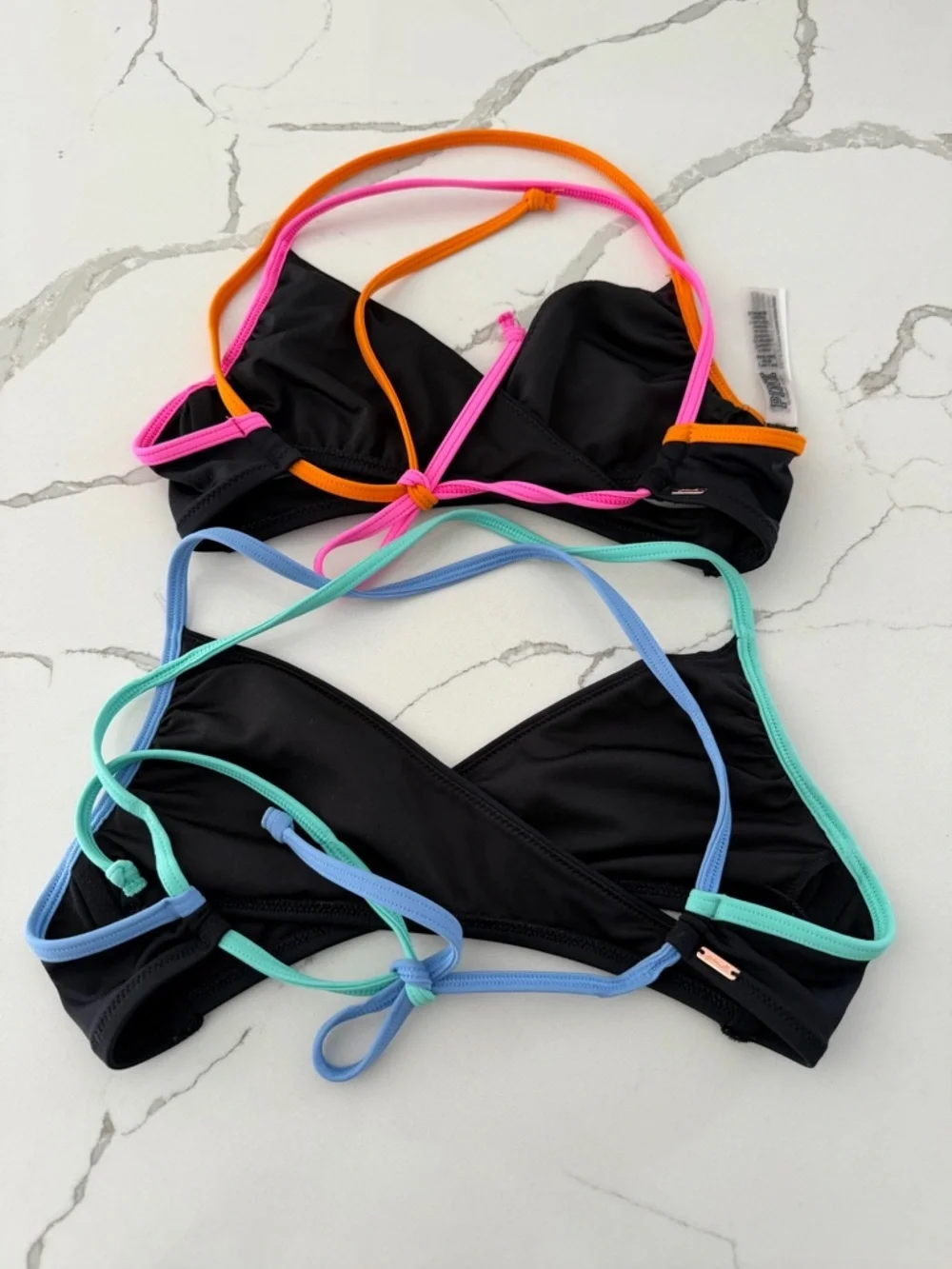 PINK Victoria’s Secret bikini tops set of 2 size XS
